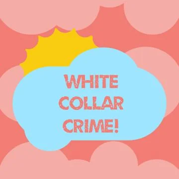Writing note showing White Collar Crime. Business photo showcasing refers Stock Illustration