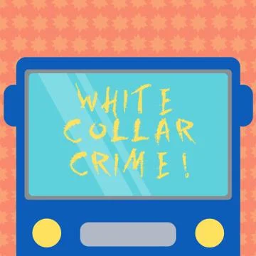 Writing note showing White Collar Crime. Business photo showcasing refers Stock Illustration
