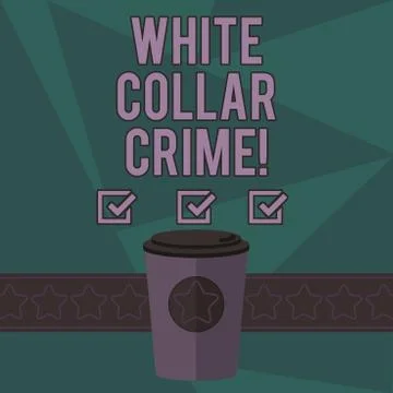 Writing note showing White Collar Crime. Business photo showcasing refers Stock Illustration