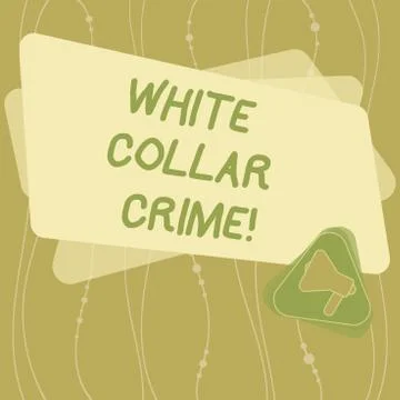 Writing note showing White Collar Crime. Business photo showcasing refers Stock Illustration