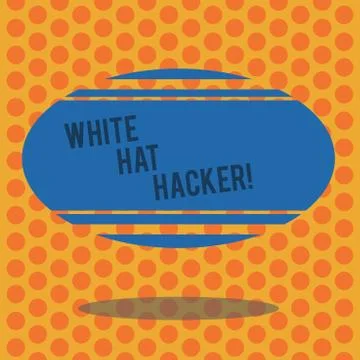 Writing note showing White Hat Hacker. Business photo showcasing Computer Illustrazione stock