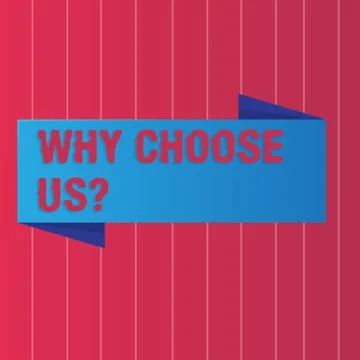Writing note showing Why Choose Usquestion. Business photo showcasing Reasons to Ilustração Stock