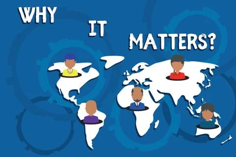 Writing note showing Why It Matters question. Business photo showcasing ask Ilustración de archivo