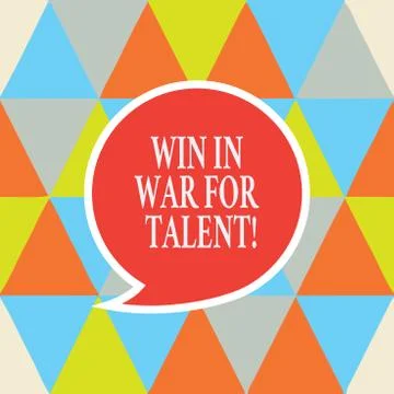 Writing note showing Win In War For Talent. Business photo showcasing Fight Stockillustratie
