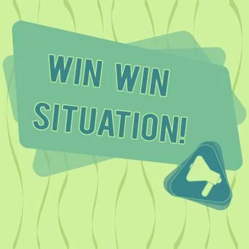 Writing note showing Win Win Situation. Business photo showcasing choice which Stockillustratie