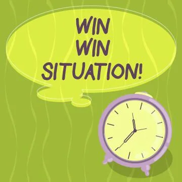 Writing note showing Win Win Situation. Business photo showcasing choice which Stockillustratie