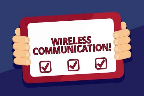 Writing note showing Wireless Communication. Business photo showcasing Stock Illustration