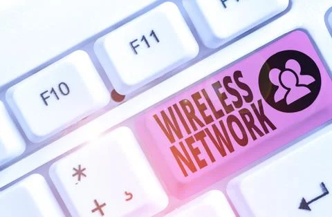 Writing note showing Wireless Network. Business photo showcasing computer Foto stock