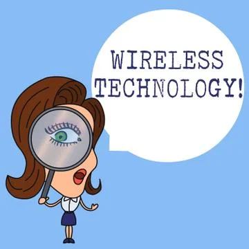 Writing note showing Wireless Technology. Business photo showcasing a technology Stock Illustration