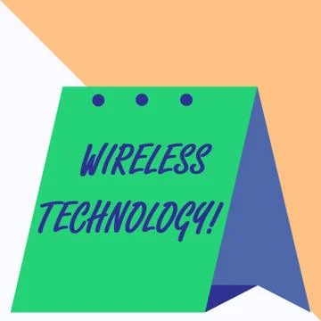 Writing note showing Wireless Technology. Business photo showcasing a technology Illustrazione stock
