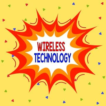 Writing note showing Wireless Technology. Business photo showcasing a technology Stock Illustration