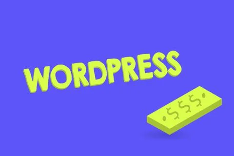 Writing note showing Wordpress. Business photo showcasing free source publishing Stock Illustration