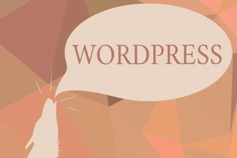 Writing note showing Wordpress. Business photo showcasing free source publishing Stock Illustration