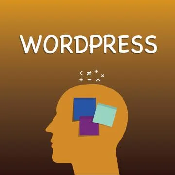Writing note showing Wordpress. Business photo showcasing free source publishing Stock Illustration