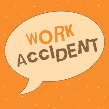 Writing note showing Work Accident. Business photo showcasing Mistake Injury Stock Illustration
