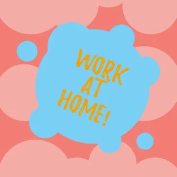 Writing note showing Work At Home. Business photo showcasing Freelance job Stock Illustration