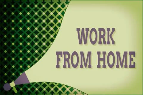 Writing note showing Work From Home. Business photo showcasing communicating Stock Illustration