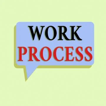 Writing note showing Work Process. Business photo showcasing Standard procedures Stock Illustration