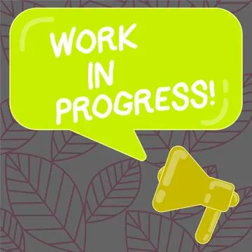 Writing note showing Work In Progress. Business photo showcasing Job still being Ilustração Stock