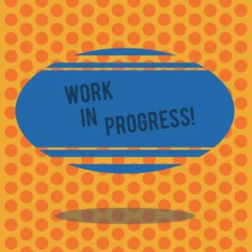Writing note showing Work In Progress. Business photo showcasing Job still be Illustrazione stock