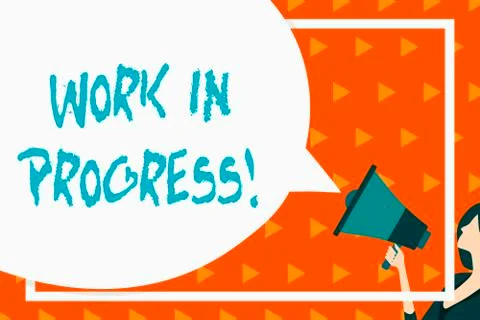 Writing note showing Work In Progress. Business photo showcasing unfinished Stock Illustration