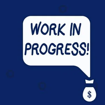 Writing note showing Work In Progress. Business photo showcasing unfinished イラスト素材