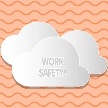 Writing note showing Work Safety. Business photo showcasing policies and Stock Illustration