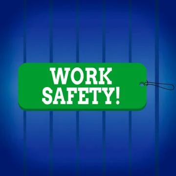 Writing note showing Work Safety. Business photo showcasing policies and Stock Illustration