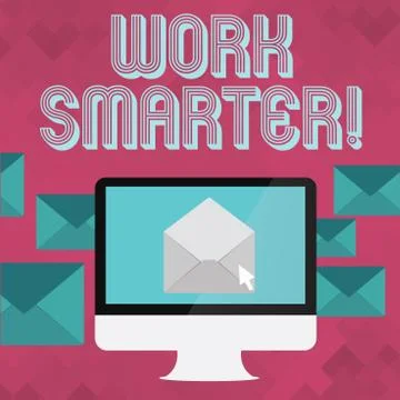 Writing note showing Work Smarter. Business photo showcasing its better to ef Stock Illustration