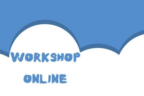 Writing note showing Workshop Online. Business photo showcasing room or building Stock Illustration