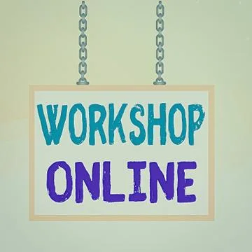 Writing note showing Workshop Online. Business photo showcasing room or building Stock Illustration