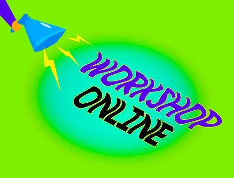 Writing note showing Workshop Online. Business photo showcasing course made Stock Illustration