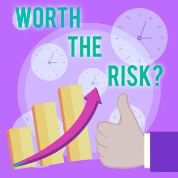 Writing note showing Worth The Risk Question. Business photo showcasing asking Illustrazione stock