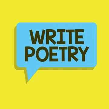 Writing note showing Write Poetry. Business photo showcasing Writing literature 库存插图