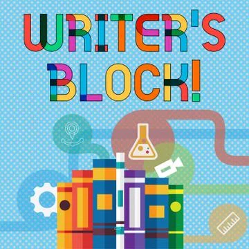 Writing note showing Writer S Is Block. Business photo showcasing condition of Illustrazione stock
