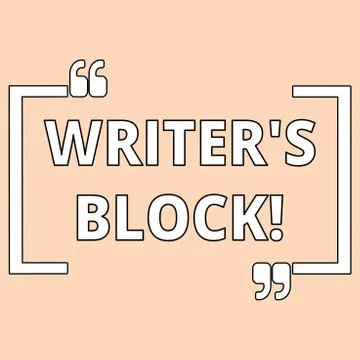 Writing note showing Writer S Is Block. Business photo showcasing condition of Illustrazione stock