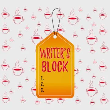 Writing note showing Writer S Is Block. Business photo showcasing condition of Illustrazione stock