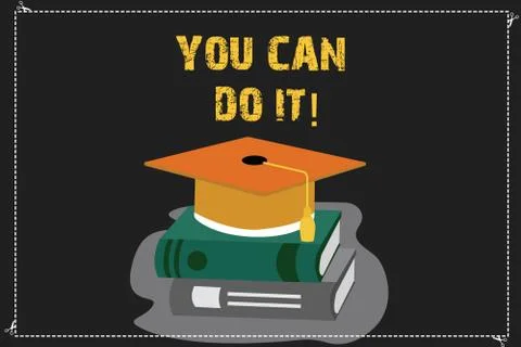 Writing note showing You Can Do It. Business photo showcasing confident and Ilustración de archivo