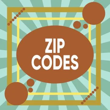 Writing note showing Zip Codes. Business photo showcasing numbers added to a Stock Illustration