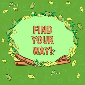 Writing note showingFind Your Way. Business photo showcasing Look for Illustrazione stock