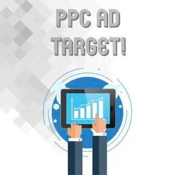 Writing note showingPpc Ad Target. Business photo showcasing Pay per click イラスト素材