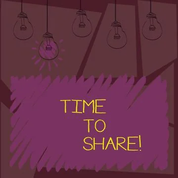 Writing note showingTime To Share. Business photo showcasing Communicate with Stock Illustration