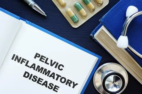 Writing note shows the text Pelvic inflammatory disease Stock Photos
