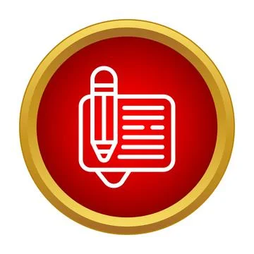 Writing note taking editing document speech bubble icon Stock Illustration