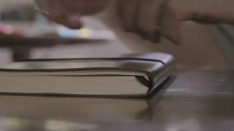 Writing in Notebook Stock Footage 89229238