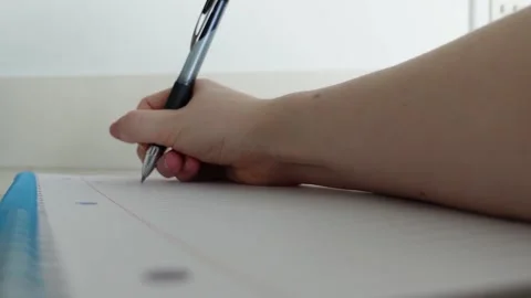 Writing In a Notebook Stock Footage 147833859