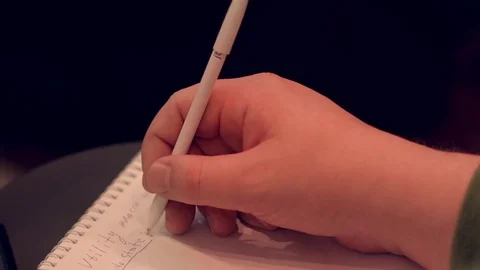 Writing to the notebook at the training Stock Footage 81264120