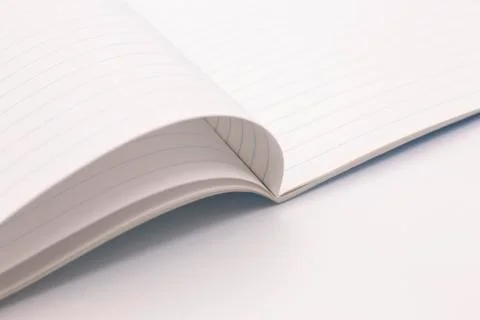 Writing notebook on a white background Fotos de archivo