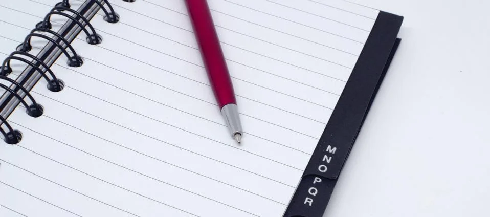 Writing, notepad and pen for notes, Stock Photos