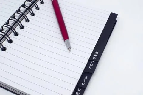 Writing, notepad and pen for notes, Stock Photos